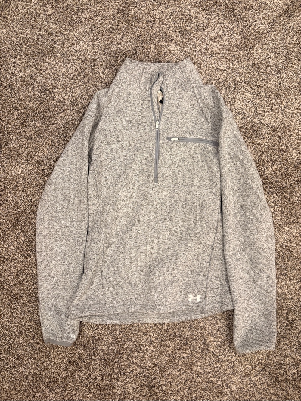 Under Armour Women’s Heather Gray Quarter-Zip Fleece Pullover